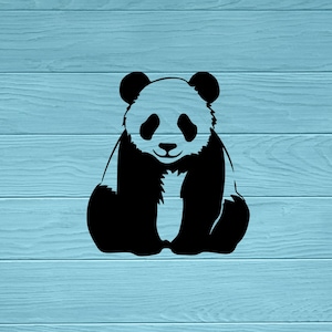 Panda Vinyl Decal Sticker/Car Decal/Wall Decal/Laptop/Panda Bear/Cute Panda Sticker/Animal Lover Gift