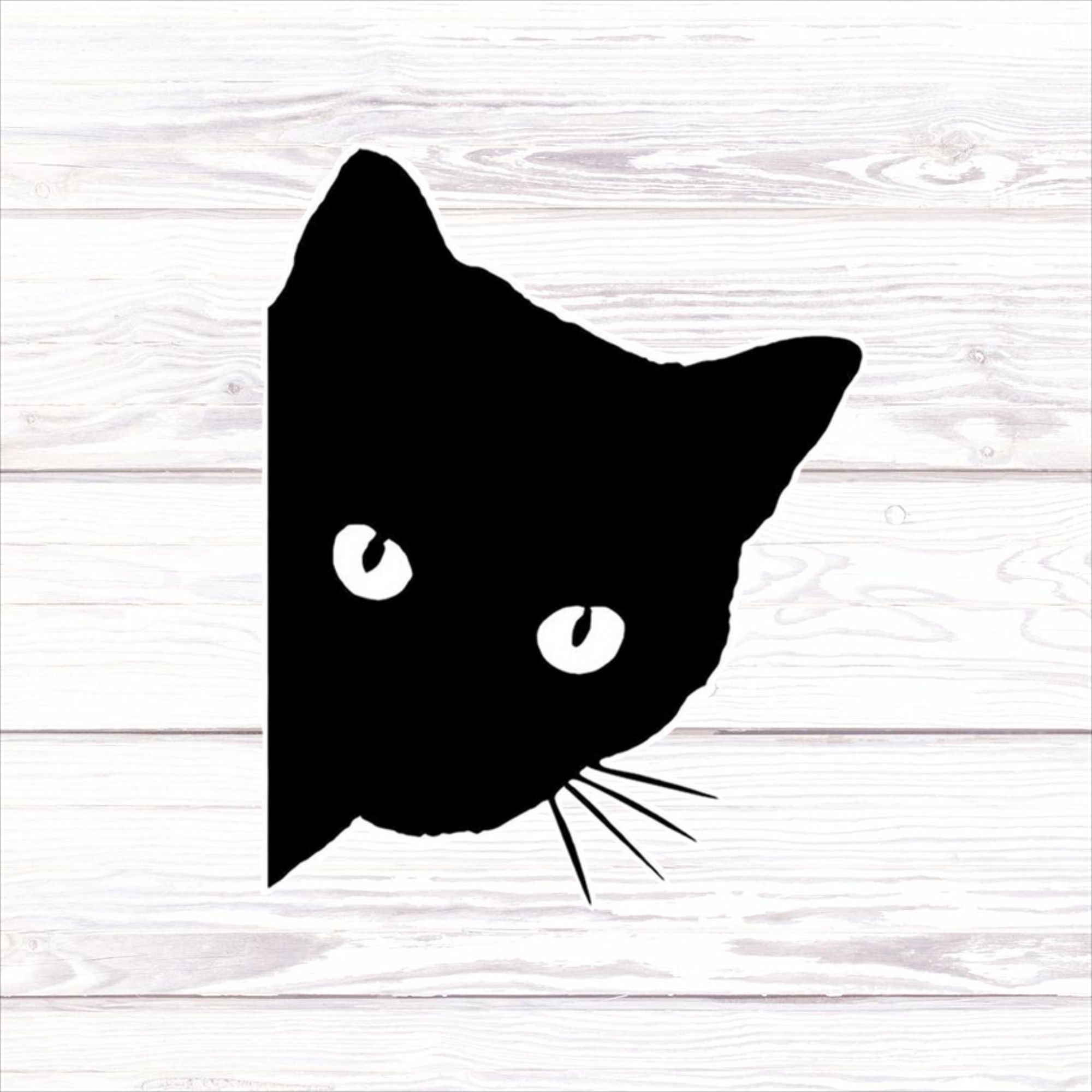 Peeking Cat Decal Cat Face Decal Peeking Cat Kitten Decal Etsy