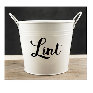 Lint Vinyl Decal, Laundry Room Wall Decor, Lin Bin, Laundry Organization, Laundry Room Sign, Laundry Basket, Farmhouse Decor, Storage Bin