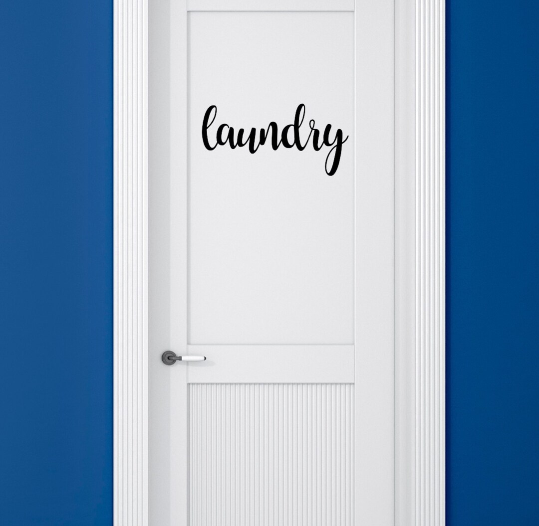 Laundry Door Vinyl Decal / Laundry Room Decal / Laundry Room Etsy