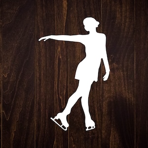 Figure Skater Vinyl Decal: Ice Skating Laptop Sticker