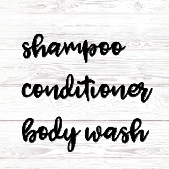 Shampoo Conditioner Body Wash Decals Bathroom Bottle Decals Etsy