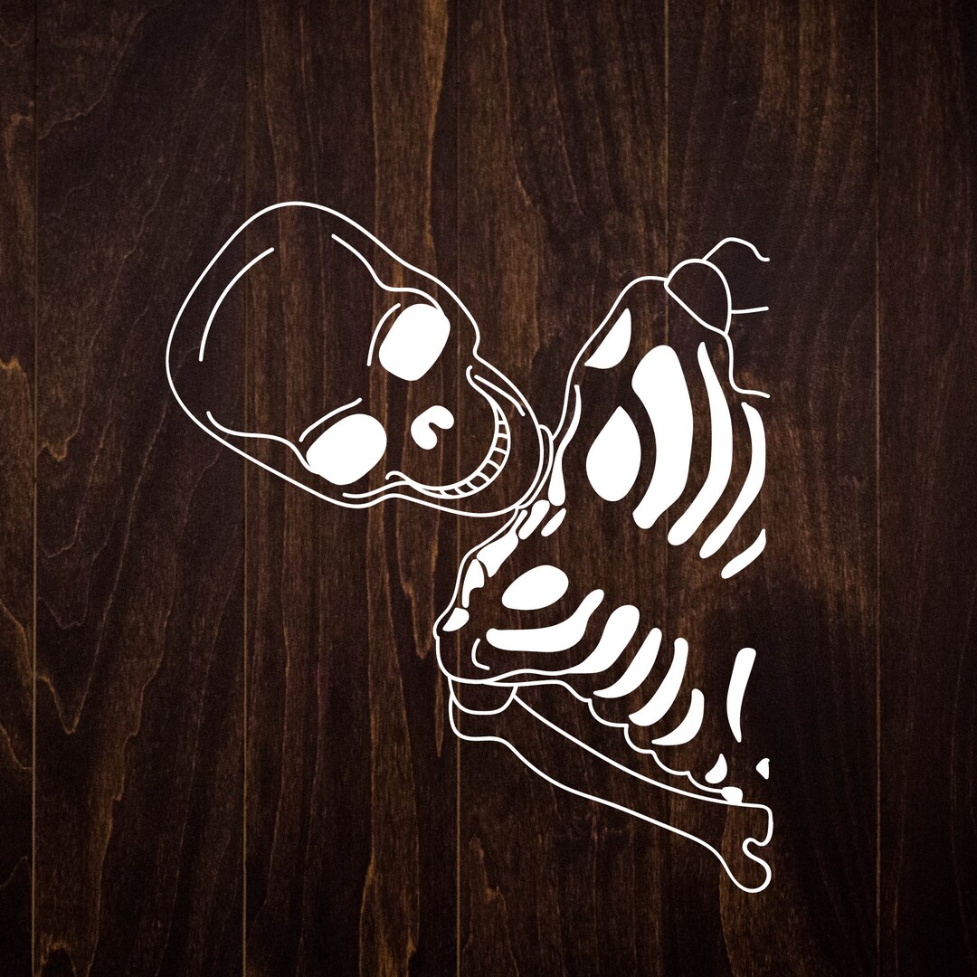 Peeking Skeleton Decal, Vinyl Stickers, Funny Decal, Car Deca, Laptop ...