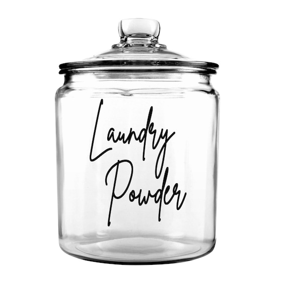 Laundry Powder Vinyl Decal | Glass Jar Label | Container Decal | Dispenser Decal | Laundry Room Decor | Soap Label | Washing Powder Sticker