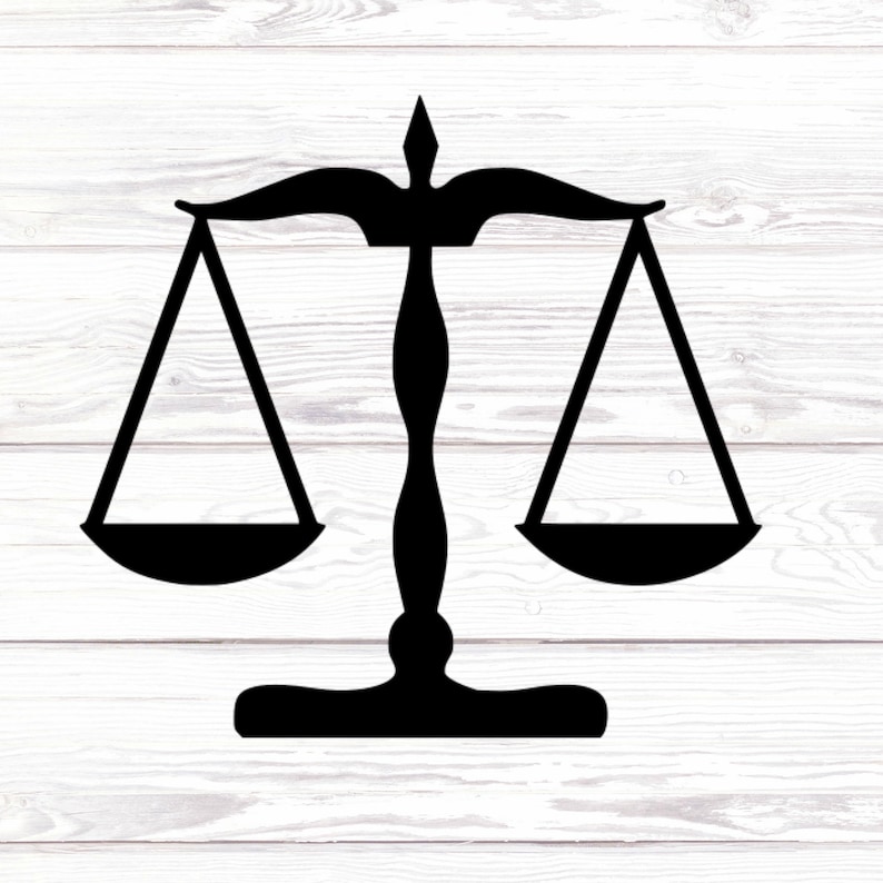 Scales of Justice Vinyl Decal Sticker Lawyer Justice Law Etsy
