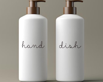 Hand Soap Dish Soap Labels | Soap Vinyl Decals | Soap Stickers |  Kitchen Vinyl Decals