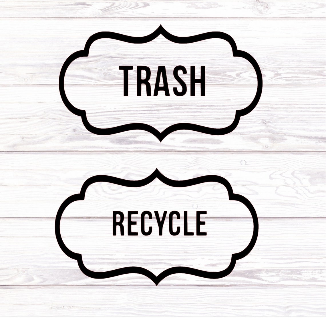 Trash Can Decals Recycle Stickers Recycle Decals Vinyl | Etsy