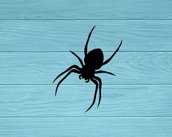 Spider Vinyl Decal | Car Window Laptop Tumbler Water Bottle | Halloween | Bug | Prank Sticker | Web Decal