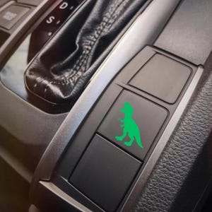 T-rex Blank Car Button Decal | Blank Button Sticker | Vehicle Decal