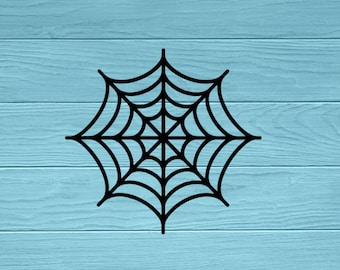 Spider Web Vinyl Decal | Car Window Tumbler Laptop | Halloween | Cobweb | Spooky Sticker | Haunted House Decal
