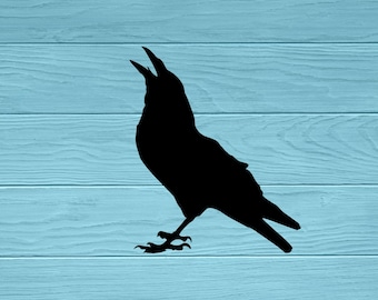 Crow Decal | Crow Sticker | Car | Wall | Laptop |Window | Raven | Black Bird | Corvid