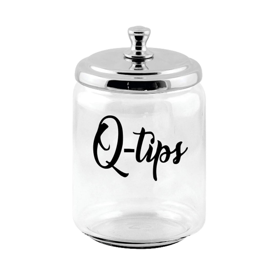 Q Tip Holder Label/q Tips Decal/bathroom Labels/vinyl Decal