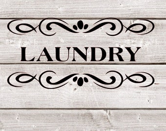 Laundry Room Decal, Laundry Vinyl Decal, Laundry Room Decor, Laundry Sign, Laundry Wall Decal, Vinyl Lettering, Glass Door Sticker