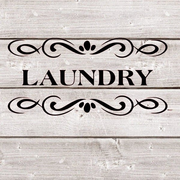 Laundry Room Decal for Glass Door Etsy
