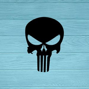 Vigilante Skull Vinyl Decal Sticker | Car Window Truck Laptop Tumbler Gun Case | Military | Tactical Emblem | Badass Sticker