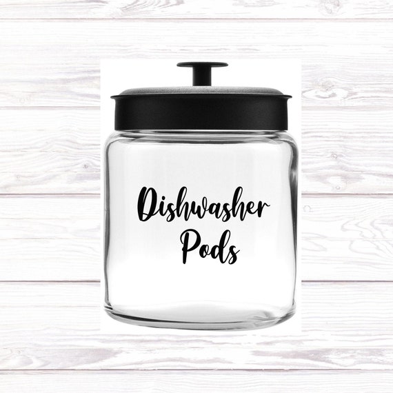 Dishwasher Pod Jar Detergent Container Kitchen 