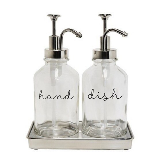 Hands And Dishes Decal Dish Soap Label Soap Dispenser Label Etsy