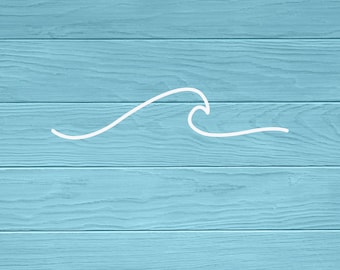 Ocean Wave Vinyl Decal | Surfing Wave Sticker | Truck Window | Laptop | Tumbler | Sea Water Decal | Beach Life Vinyl Sticker