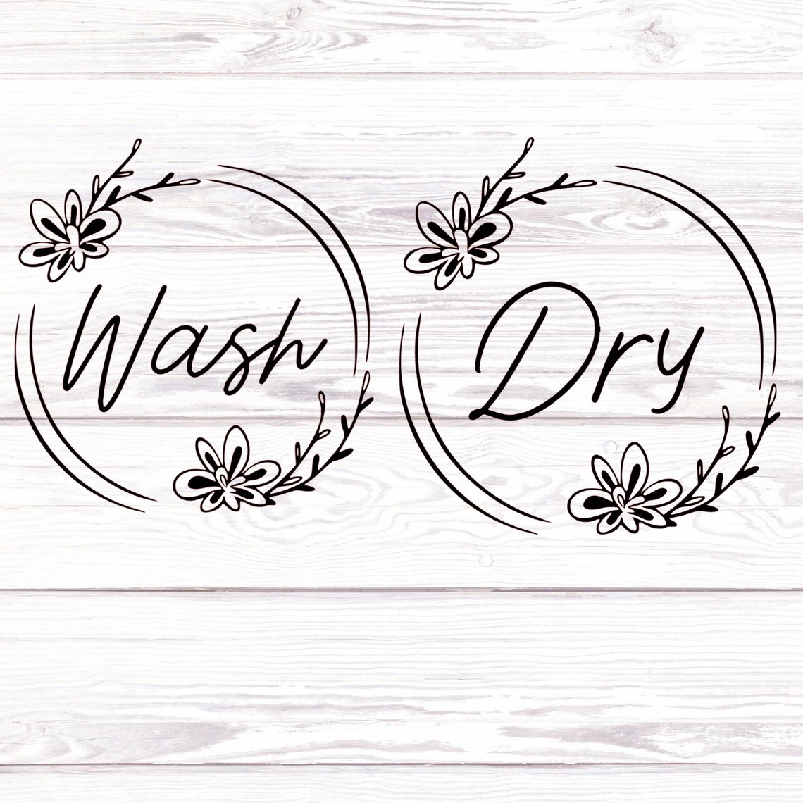 Washer Dryer Decals Decal for Washer Wash Decal Dry Decal Etsy