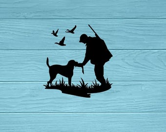 Hunter Dog Vinyl Decal | Truck Window | Truck Tailgate | Cooler | Hunting Decal | Bird Hunter Sticker | Wildlife Decal | Gun Dog Sticker