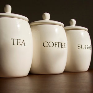 Tea Coffee Sugar Canister Labels, Organization Labels, Mason Jar Labels, Kitchen Labels, Pantry Labels, Organization Labels, Stickers