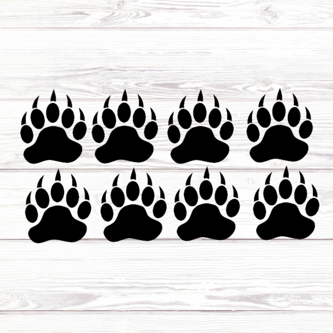 Bear Paw Decal, Bear Decal, Bear Paw Print, Paw Decal, Grizzly Bear