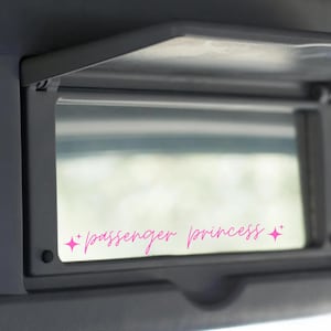 Passenger Princess Car Mirror Decal/ Rearview Vinyl Decal Sticker