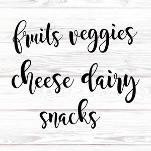 Refrigerator Decal, Fridge Decal, Fridge Sticker, Refrigerator Sticker, Refrigerator Labels, Fridge Organization, Freezer Labels, Storage