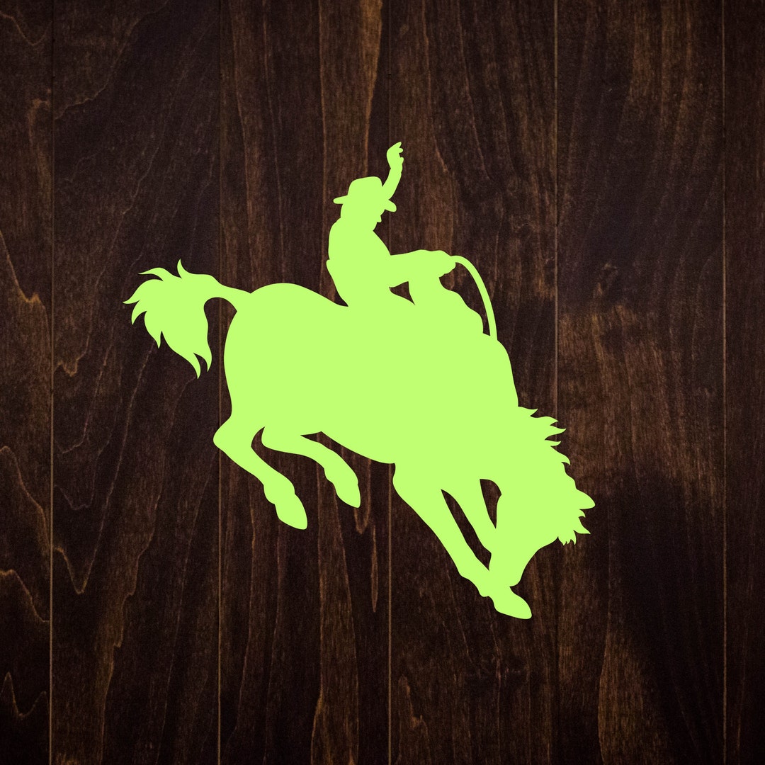 Cool Rodeo Decals Rodeo Horse Vinyl Decal: Cowboy Car, Laptop, Trailer Sticker - Etsy