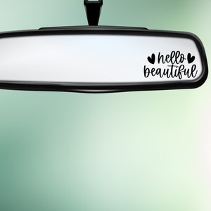 Sticker miroir belle voiture Bonjour, Sticker rétroviseur, Sticker miroir, Sticker voiture, Sticker voiture mignonne