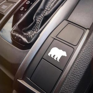 Bear Blank Car Button Decal Sticker/ Funny Car Button Sticker