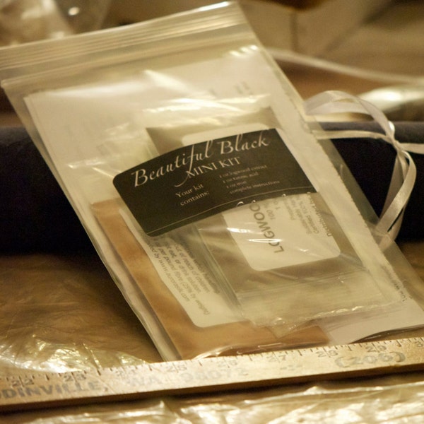 Black Natural Dye Kit | Black Fabric Dye Kit | Natural Dying Gift | Logwood Dye | Peace Silk | Learn to Dye | Iron Mordant | Tannic Acid
