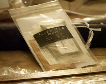 Black Natural Dye Kit | Black Fabric Dye Kit | Natural Dying Gift | Logwood Dye | Peace Silk | Learn to Dye | Iron Mordant | Tannic Acid
