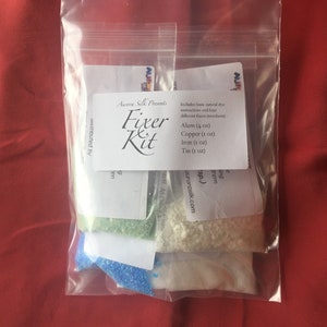 Mordant Kit | Fixer Kit | Natural Dye Kit | Iron Mordant, Copper Mordant, Alum Mordant, Tin Mordant | Dye Mordant | Dye Fixer | Eco Printing