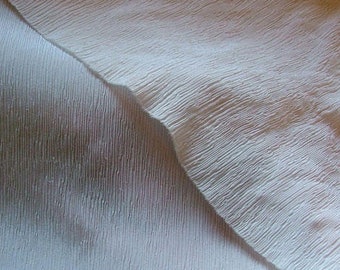 Tecido de seda crepe Cleópatra | Crepe de seda | Metros de seda natural | Seda elástica | Seda Branca | Pronto para tingir seda | Seda não tingida para costura