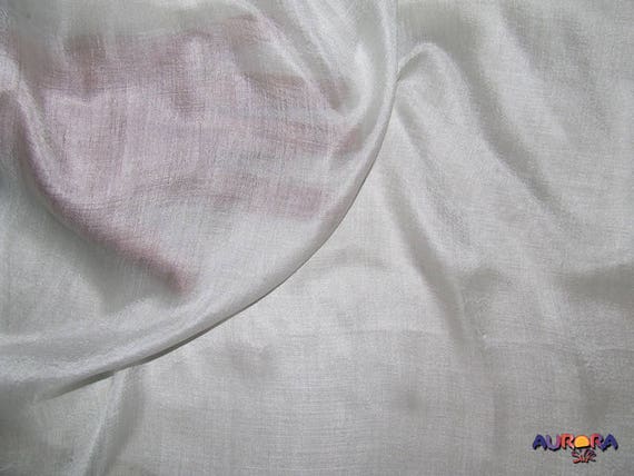 Peace Sari Silk | Lustrous Silk Veil | Drapey Silk | Peace Silk Veil | Handwoven Silk | Undyed Silk Yardage | Transparent Silk | Purity Silk