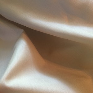 Pongee Silk Fabric | Cruelty Free Silk | Tussah Wild Silk Fabric | Durable Silk | Washable Silk | Champagne Silk | Beige Silk Natural Undyed