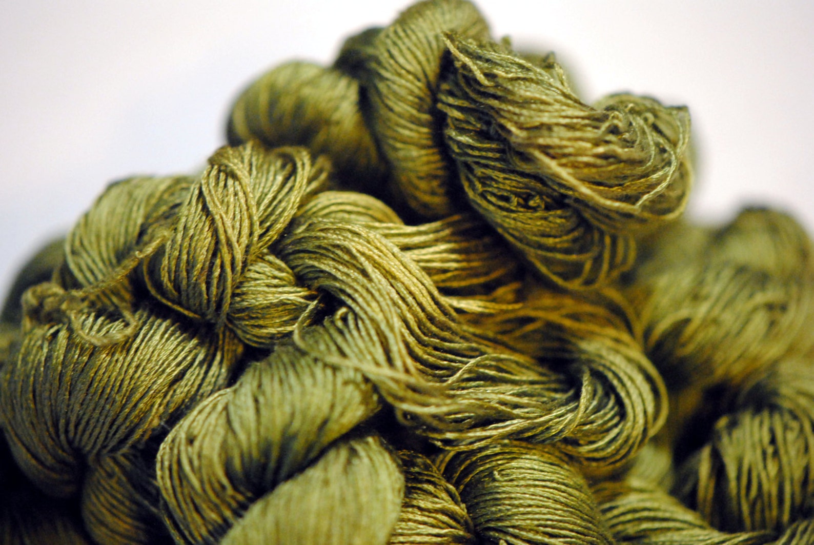Moss Green Silk Skein Naturally Dyed Silk Ahimsa Yarn Etsy