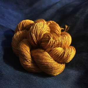 Sunshine Yellow Silk Yarn | Gold Silk Skein | 100% Silk Yarn | Yellow Yarn | Yellow Silk Yarn | Yellow Floss | Mustard Yellow Peace Silk