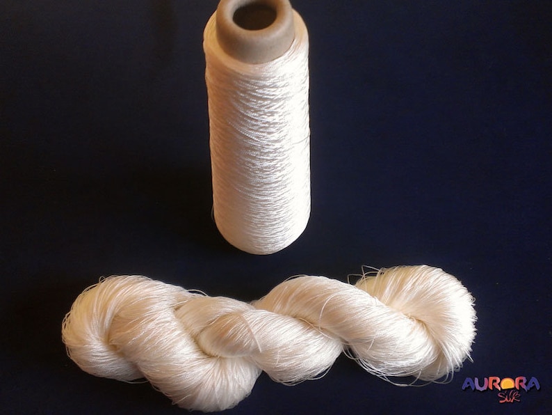 100% Silk Thread | Beading Thread | Sewing Thread | Reeled Silk | Undyed Silk Thread | White Silk Thread | Strong Silk Thread Japanese Silk image 1