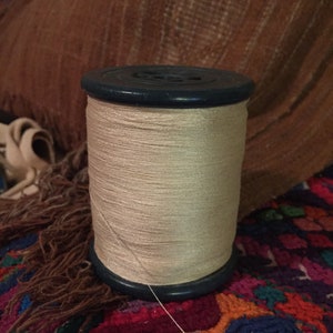 Ahimsa Silk Sewing Thread Spool 100% Peace Silk Thread Mulberry Silk Thread Cruelty Free Natural White Silk, Unbleached Silk Thread image 3
