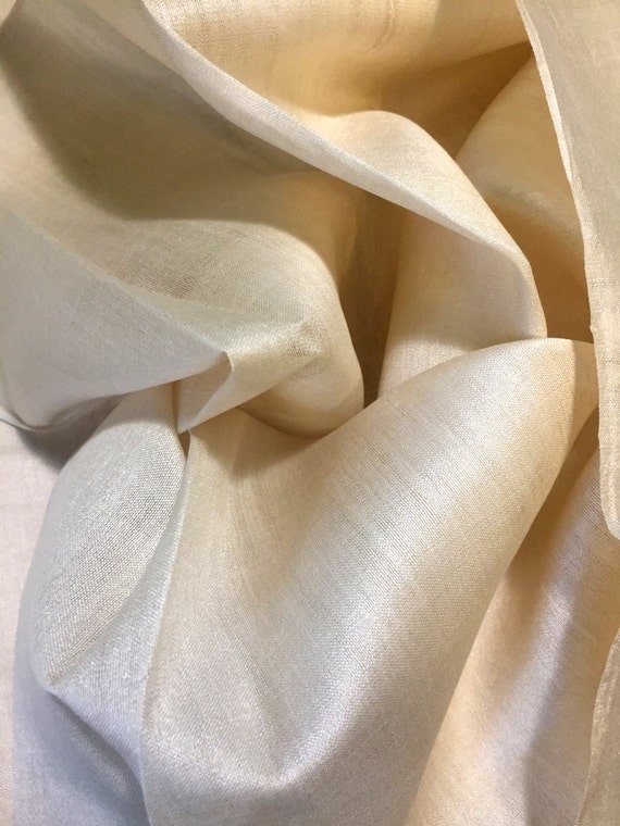 Eri X Tussah Silk Fabric Wild Silk Fabric Sheer Silk Etsy