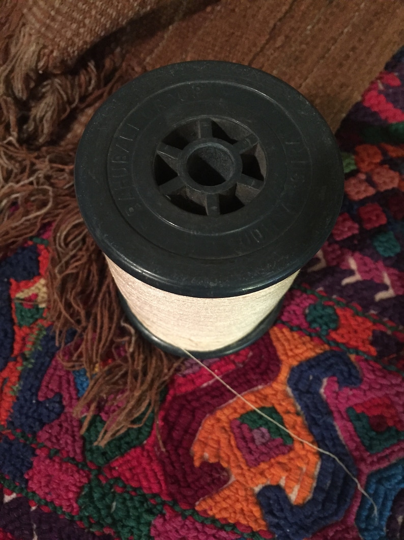Ahimsa Silk Sewing Thread Spool 100% Peace Silk Thread Mulberry Silk Thread Cruelty Free Natural White Silk, Unbleached Silk Thread image 4