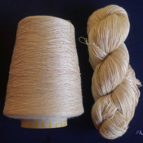 Tussah 2-Ply Yarn | Cruelty Free Silk Yarn | Yarn by the Skein Weaving Yarn | Wild Silk Yarn | Tussah Yarn | Peace Silk Yarn | Yarn for Warp