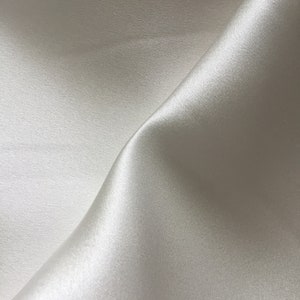 Natural Silk Satin | 100% Silk Fabric | Undyed Silk | Ready to Dye Satin | Silk for Pillowcases | White Silk Charmeuse | Crepe Back Satin