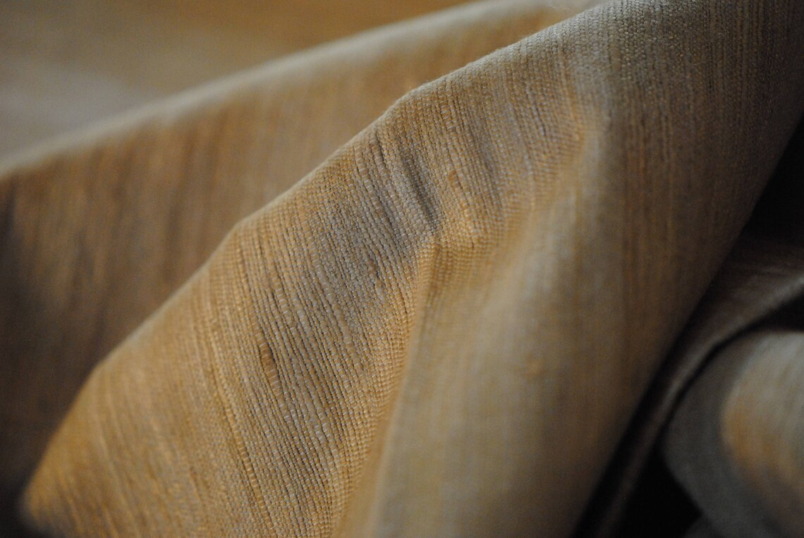 Rustic Silk Fabric Tussah Silk Fabric Tan Silk Fabric Etsy