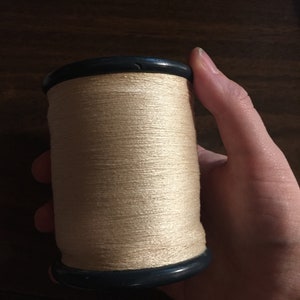 Ahimsa Silk Sewing Thread Spool 100% Peace Silk Thread Mulberry Silk Thread Cruelty Free Natural White Silk, Unbleached Silk Thread image 2