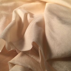 Ahimsa Lightweight Silk Fabric | Peace Silk Fabric | Cruelty-Free Silk | Vegetarian Silk | Vegan Silk | Silk Veil | Unbleached Silk | Undyed