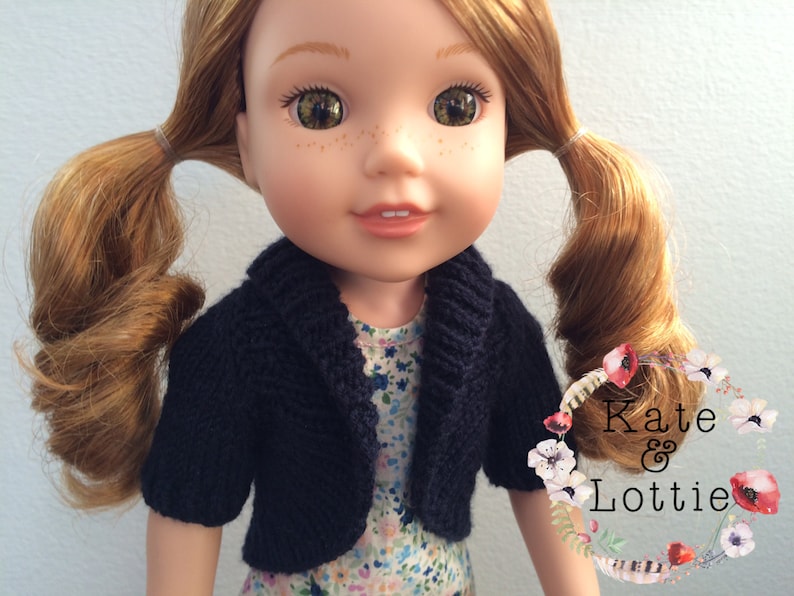 14 Doll Knitting Pattern Fits American Girl Wellie Wisher Dolls, Doll