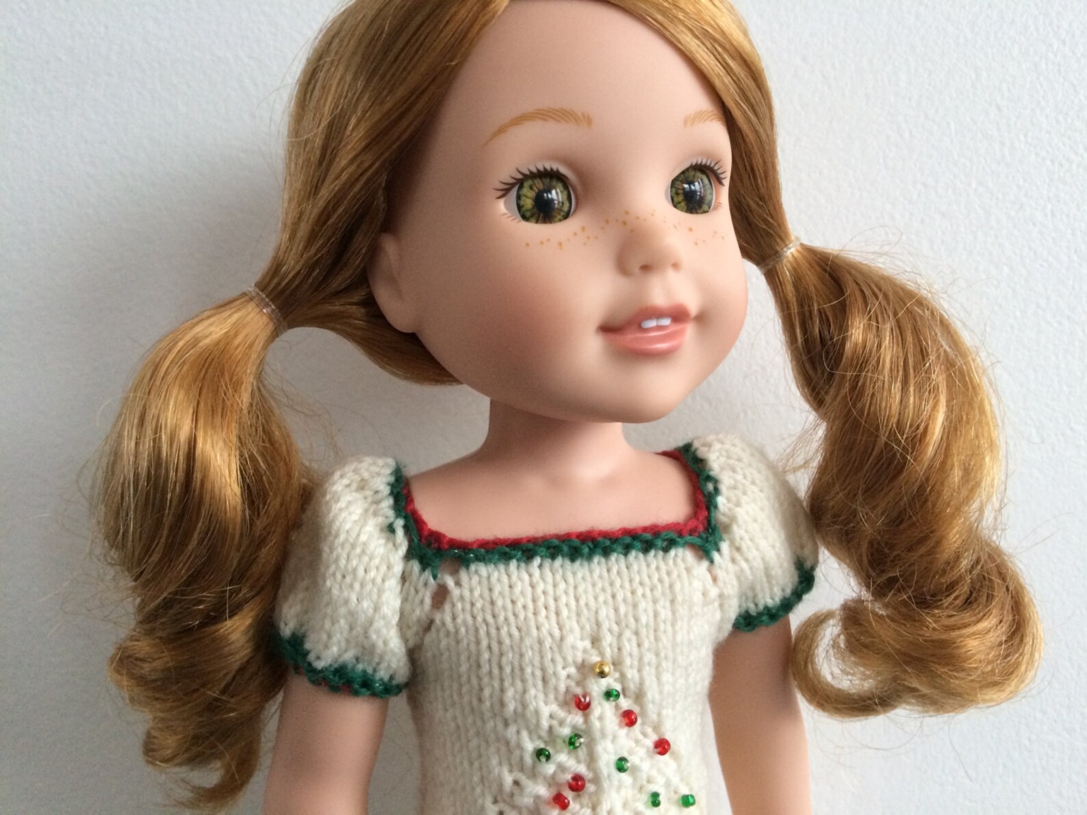 14 Doll Knitting Pattern Fits American Girl Wellie Wisher Dolls, Doll